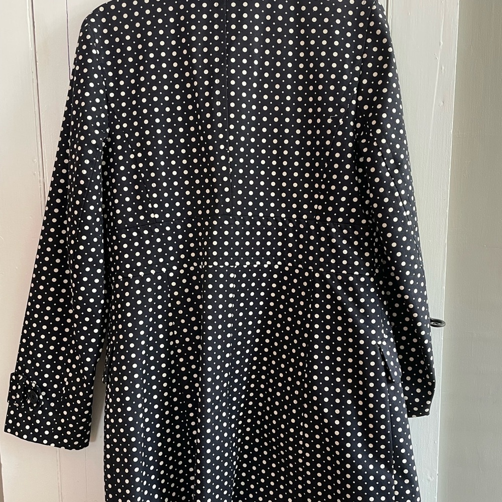 Loft Black Polka Dot Button Front Collared Spring… - image 3